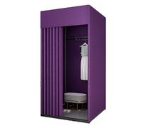 ROSEEONNE Salle d'essayage Cabine d'essayage Mobile temporaire Compatible with Magasin de vêtements Portable et Pliable with Le Shopping en extérieur 3 Tailles Cabine d'essayage(Lila,1 * 1 * 2m)