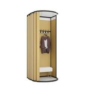 ROSEEONNE Salle d'essayage Cabine d'essayage Portable et Pliable en Forme de U, Cabine Mobile d'essayage temporaire for Bureau et activités extérieures Cabine d'essayages(Giallo,100 * 95 * 200cm)