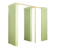 ROSEEONNE Salle d'essayage Double vestiaire, Magasin de vêtements, cabines d'essayage, séparateur avec 3 Rideaux occultants en Forme de F, Envoyer Un Crochet Cabine d'essayages(Groen,1.9 * 0.9 * 2m)