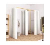 ROSEEONNE Salle d'essayage Double vestiaire, Magasin de vêtements, cabines d'essayage, séparateur avec 3 Rideaux occultants en Forme de F, Envoyer Un Crochet Cabine d'essayages(Wit,1.8 * 0.8 * 2m)