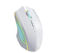 ROSEEONNE Souris Gamer Souris sans Fil 2,4GHz, Dispositif de pointage Optique Ergonomique, 7 Boutons, 2400DPI, Batterie, Affichage sans Fil Souris(Wit)