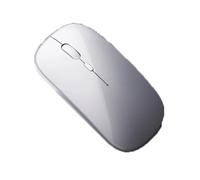 ROSEEONNE Souris Gamer Souris sans Fil, Dispositif de pointage Optique Ergonomique 2,4GHz, Souris d'ordinateur for Ordinateur Portable, 1600DPI, Rechargeable et silencieuse sans Fil Souris(Silver)