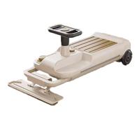 ROSEEONNE Voiture Twist Car Kart électrique for Enfants, Voiture à Bascule, Fonction Nettoyage du Sol, Jouet d'extérieur for Enfants de 3 Ans et Plus Voiture Twist avec(Khaki)