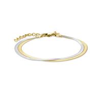 Rosefield Essentials Femme 14K Plaqué Or Bracelet Snake Duo Tone JBSCD-J677