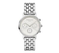 Rosefield Femme Montre The Gabby: Argent 33mm Boîtier Rond with Cadran Blanc and Bracelet Argent - NWS-N92
