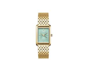 ROSEFIELD Heirloom Montre-bracelet pour femme en acier inoxydable ton or vert menthe 30.6 mm