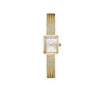 Rosefield Mini Octagon Montre Femme - Bracelet Maille Doré - Montre Femme avec Cadran Blanc - Acier Inoxydable - Luxe Élégant au Quotidien