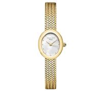 Rosefield Montre femme Mini Oval Gold MWGMG-M02 – Acier doré, cadran nacre blanche, 20 mm, 3 ATM