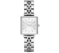 Montre Rosefield QMWSS-Q020 - Boîtier métal brillant cadran blanc avec dateur bracelet acier Femme Gris