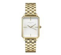 Rosefield Octagon Montre Femme - Bracelet Doré - Montre Femme avec Cadran Blanc - Acier Inoxydable - Résistante 3ATM - Luxe Élégant au Quotidien