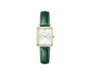 Rosefield Octagon XS Montre pour Femme en Cuir Vert 24mm