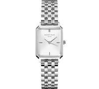 Rosefield Montre Femme Octagon XS - Bracelet argent, cadran blanc, acier inoxydable résistante 3ATM
