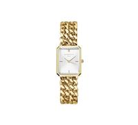 Rosefield Studio Double Chain Montre Femme - Bracelet Doré - Montre Femme avec Cadran Blanc - Acier Inoxydable - Résistante 3ATM - Luxe Élégant au Quotidien