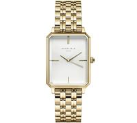 Rosefield Montre Femme The Octagon: Or 23 * 29mm Cadran octogonal Blanc et Bracelet Or -OCWSG-O40