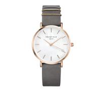 Rosefield West Village Montre-Bracelet pour Femme en Cuir Gris éléphant 33mm