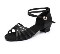 Rosefinch Chaussures de Danse Latine pour Femmes Salsa Tango Chacha Chaussures de Danse de Salon pour Filles Enfants Noir 31EU