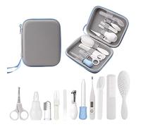 RoseFlower 11pcs Trousse de Soin Bébé Naissance Set de Toilette Bébé Confort sans BPA non Toxique Thermomètre/Lime à Ongles/ciseaux à ongles et D'autres Accessoires pour Le Voyage/à la Maison