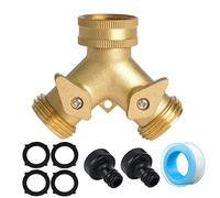 RoseFlower 2 Voies Robinet Laiton Distributeur de Jardin, Splitter de Tuyaux D'arrosage - Gardena Arrosage Pièces et Raccords pour l'irrigation du Jardin, Robinet Extérieur et Minuteries d'Arrosage
