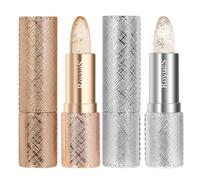 RoseFlower 3PCS Rouge à lèvres, Colour Change Lip Balm, Waterproof Long Lasting, Soin Pour Les Lèvres, Hydrate les Lèvres Sèches, Gercées et Abîmées, Maquillage Femme, Lip Gloss Makeup Set(Gold)