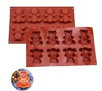 RoseFlower 6 trous Moule en Silicone Oursons Guimauve, Ours Formes Moule en Silicone pour Chocolat & Gâteaux, Ustensile Souple Pâtisserie, Apte Four & Congélateur, 29 * 11 * 1,5 cm