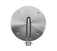 RoseFlower Adaptateur Plaque Induction 24cm/9.5'', Plaque de Conversion de Plaque à Induction en Acier Inoxydable, Plaque de Diffusion de Chaleur Uniforme avec Poignée Amovible, Argent