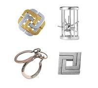 RoseFlower Casse-tête en métal, Alliage Intellectuel Déverrouillage Boucle Mind IQ Test Game - Difficulté de Niveau 10 - Soulagement du Stress/Jouets éducatifs Cadeau pour Les Enfants Adultes