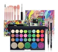 RoseFlower Coffret Maquillage Femme: Kit de Démarrage Parfait avec Palette de Fard à Paupières Yeux, Pinceaux de Maquillage, Crayon à Sourcils, Mascara