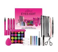 RoseFlower Coffret Maquillage Femme, Makeup Kit de Fard à Paupières Yeux Maquillage pour filles et femmes avec palette de fards à paupières mats et pailletés, pinceaux de maquillage, mascara