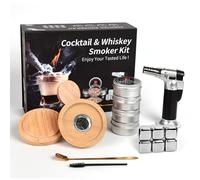 RoseFlower Kit de Fumeur Cocktail, Nostalgia Smoker Kit pour Whisky, Boissons, Bourbon, Steak, Poisson et Fromage - Nourriture et Boissons Infusées de Fumée - Cadeau pour Mari, Père, Hommes #1