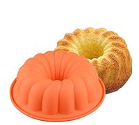 RoseFlower Moule à Kouglof en Silicone Anti-Adhésif, Moule à Gâteau Rond, Moule à Gâteaux en Silicone, Moule à Gâteaux, Moule à Muffin, Moule à Kouglof en Silicone, pour Gâteaux, Grande Gelés, Pain