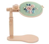 RoseFlower Support De Broderie Pour Table avec 20cm Cercles à Broder,Point De Croix Cadre Support,Cercle De Broderie Réglable En Bois Cadre De Broderie Au Point De Croix,Outils De Couture Réglables#2