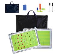 RoseFlower Tableau Football Tactique, Tableau Tactique Football Magnétique, Entraîneur Board avec Stylo Aimants, Tableau Stratégie Portable pour l'entraînement de Football et Les Compétitions