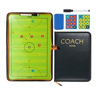 RoseFlower Tableau Football Tactique, Tableau Tactique Football Magnétique, Entraîneur Board avec Stylo Aimants, Tableau Stratégie Portable pour l'entraînement de Football et Les Compétitions