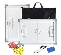 RoseFlower Tableau Football Tactique, Tableau Tactique Football Magnétique, Entraîneur Board avec Stylo Aimants, Tableau Stratégie Portable pour l'entraînement de Football et Les Compétitions