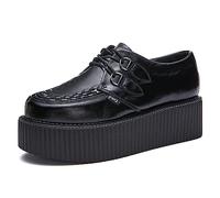 RoseG Creepers Chaussures richelieu plates en cuir Oxford pour femme