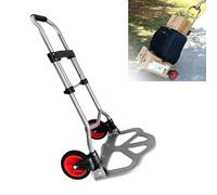 ROSEJANE Diable pliable en aluminium - 80 kg - Multifonction - Réglable en hauteur - Avec grande surface de chargement antidérapante et roues