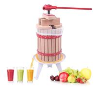ROSEJANE Presse-fruits manuel en bois 30 l pour pommes, raisins, baies, avec chiffon de pression et broche en fonte