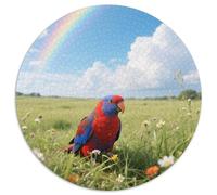 Rosella orientalePuzzle Rond 1000 Pièces Grande Difficulté Expert Résolution De Problèmes Amélioration Concentrationoiseau Décor Sophistiqué Cadeau 1000pcs (67.5x67.5cm)