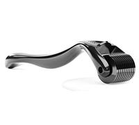 ROSELYNBOUTIQUE Derma Roller Titanium Microneedles - Rouleau à micro-aiguilles pour cheveux, visage, peau, barbe, cosmétique (0,5 noir)