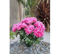 roselynexpress Composition De Fleurs Artificielles, Lesté Ciment pour Une Très Bonne Tenue à L'extérieur. Réalisé par Nos Soins, Les Fleurs sont Aussi De Très Bonne Tenue et Qualité.