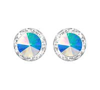 Rosemarie & Jubalee Boucles d'oreilles classiques intemporelles hypoallergéniques avec cristaux de qualité supérieure, Moyen, Acier allié, Pas de pierre précieuse