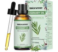 Rosemary Essential Oil 100ml,Aromatherapy Essential Oil 100% Pure & Natural For Diffuser,Humidifier,Premium Quality Rosemary Oil,Ideal For Improving Memory