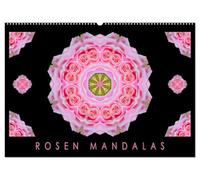 ROSEN MANDALAS (Wandkalender 2027 DIN A2 quer), CALVENDO Monatskalender: Diese ROSEN MANDALAS verbinden die ausdrucksstarke Symbolkraft der Rose mit der beruhigenden Symmetrie der bildhaften Mandalas.