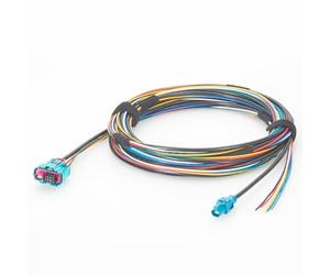 Rosenberger Câble Ethernet H-MTD automobile étanche avec connectivité E6K14M-1CAZ5-Z à E6K10A-1CAZ5-Z et design MQS Open Wire - Idéal pour les systèmes de réseau LiDAR ADAS ECU d'intégration ECU - 5 m