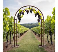 Rosenhilfe Treillis de jardin autoportant en métal pour plantes grimpantes 120-250 cm Options de hauteur Idéal pour les mariages, balcons et jardins (Bronze L 1,4 x H 2,30 m)