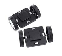 ROSENICE 2 Stück Magnet Räder für Magnetische Bausteine Konstruktionsspielzeug (Schwarz)