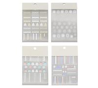 rosenice 4 Définit Stickers à Ongles de Noël Snowflake Pull Motif Sticker Nail Art Stickers Xmas Nail D' hiver Déclats Manucure DIY DIY Décorations pour Femmes Filles