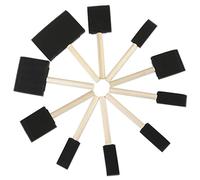 rosenice Lot de 10 pinceaux en mousse avec poignées en bois dur