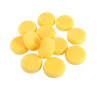 rosenice Lot de 12 éponges rondes absorbantes pour peinture et artisanat en céramique (jaune)