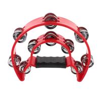Rosenice Tambourin en demi-lune à double rangée de disques, rouge